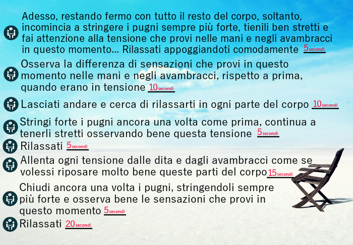 Esempio di lavoro sugli avambracci con il Rilassamento Muscolare Progressivo